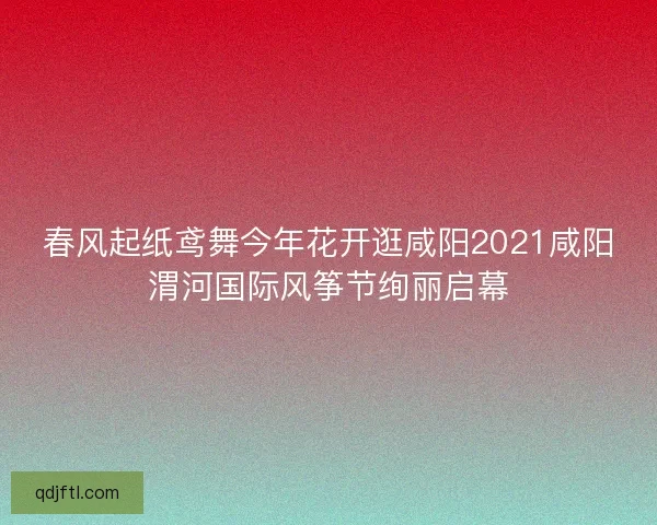 春风起纸鸢舞今年花开逛咸阳2021咸阳渭河国际风筝节绚丽启幕 春风起纸鸢舞今年花开逛咸阳2021咸阳渭河国际风筝节绚丽启幕